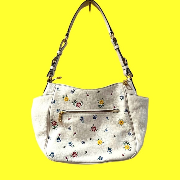 NWOT Coach Rori Cream Shoulder Bag Wild Meadow Print - Picture 5 of 8